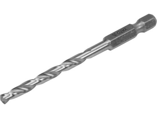Свердло по металу YATO: HSS6542, Ø=4.5мм, HEX-1/4", l=80/47мм, для нержав., конструкт., легов. сталі