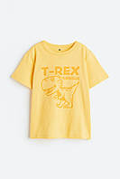 Дитяча жовта футболка динозавр для хлопчика HM