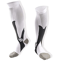 Компресійні шкарпетки для бігу для чоловіків і жінок (41-45 розмір) ABC білі