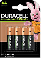 Батарейка аккумуляторная Duracell Recharge AA 2500 мА·ч 4 шт