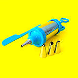 Кондитерський шприц зі змінними насадками + лопатка (металевий), фото 4