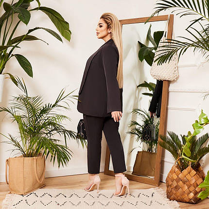 Стильний жіночий костюм трійка, тканина "Костюмна+Шовк Армані" 50, 54, 58, 62 розмір 50, фото 2