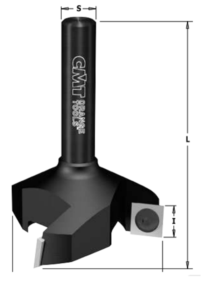 Фреза для вибірки площини CMT 35х10,5х60 мм хв.8 мм (арт.663.007.11)