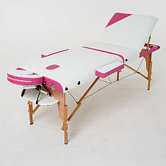 Масажний стіл RelaxLine FMA3011A-1.2.3 Colibri, білий/рожевий