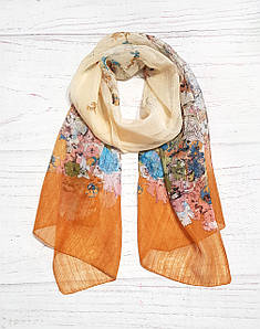 Шарф жіночий тонкий легкий весняний осінній Леона бежевий пісок