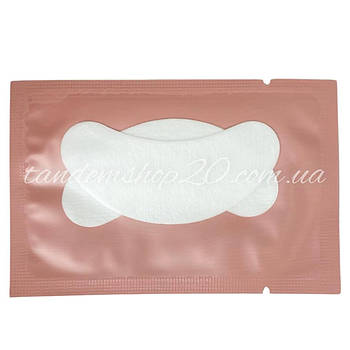 Патчі під очі для нарощування та ламінування вій безворсові гідрогелеві пудрова упаковка, 1 пара