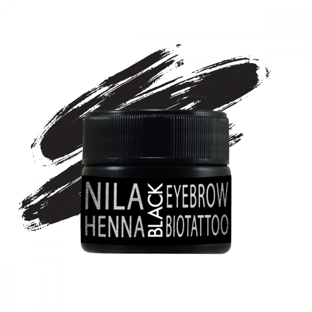 Nila Хна для брів та біотату Чорна black, 10г