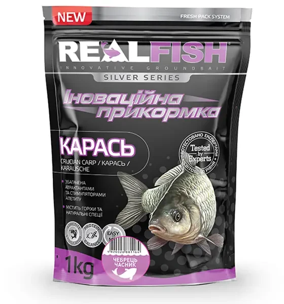 Прикормка RealFish Карась Чебрець-Часник 1кг, фото 1