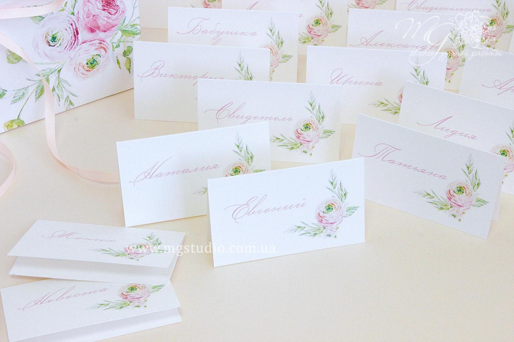 Гостевые карточки на свадьбу Floristina - фото 4 - id-p1814315389