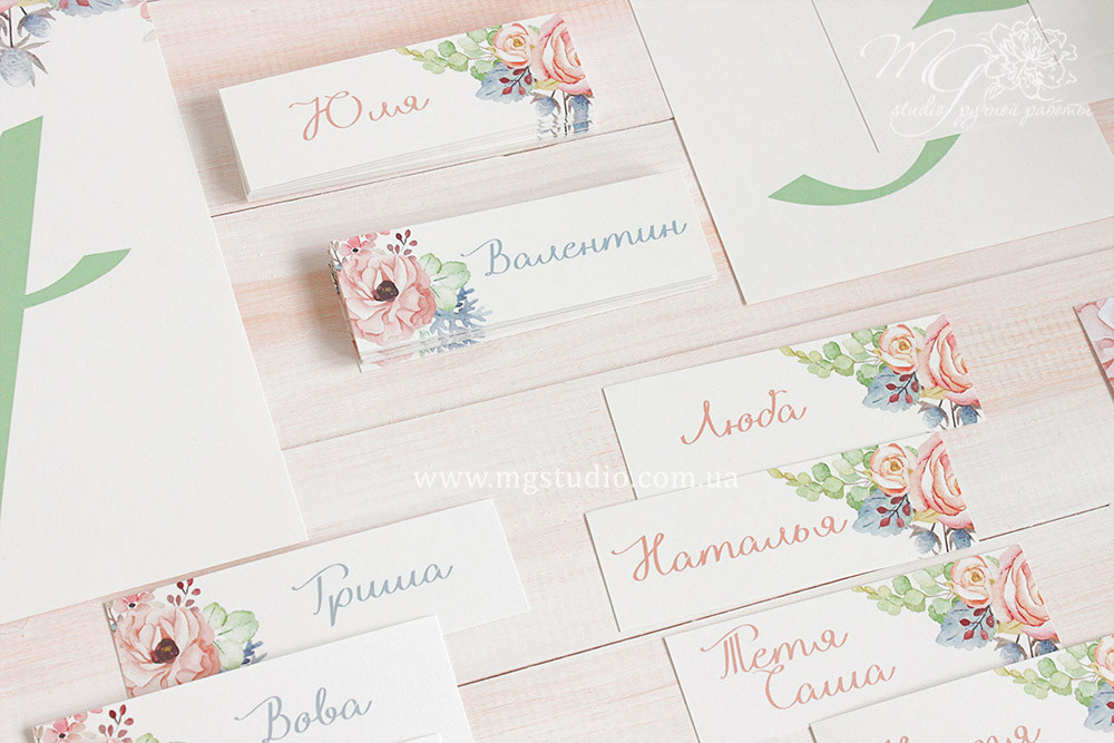 Гостевые карточки на свадьбу Wedding tag с лентой - фото 5 - id-p1814315396