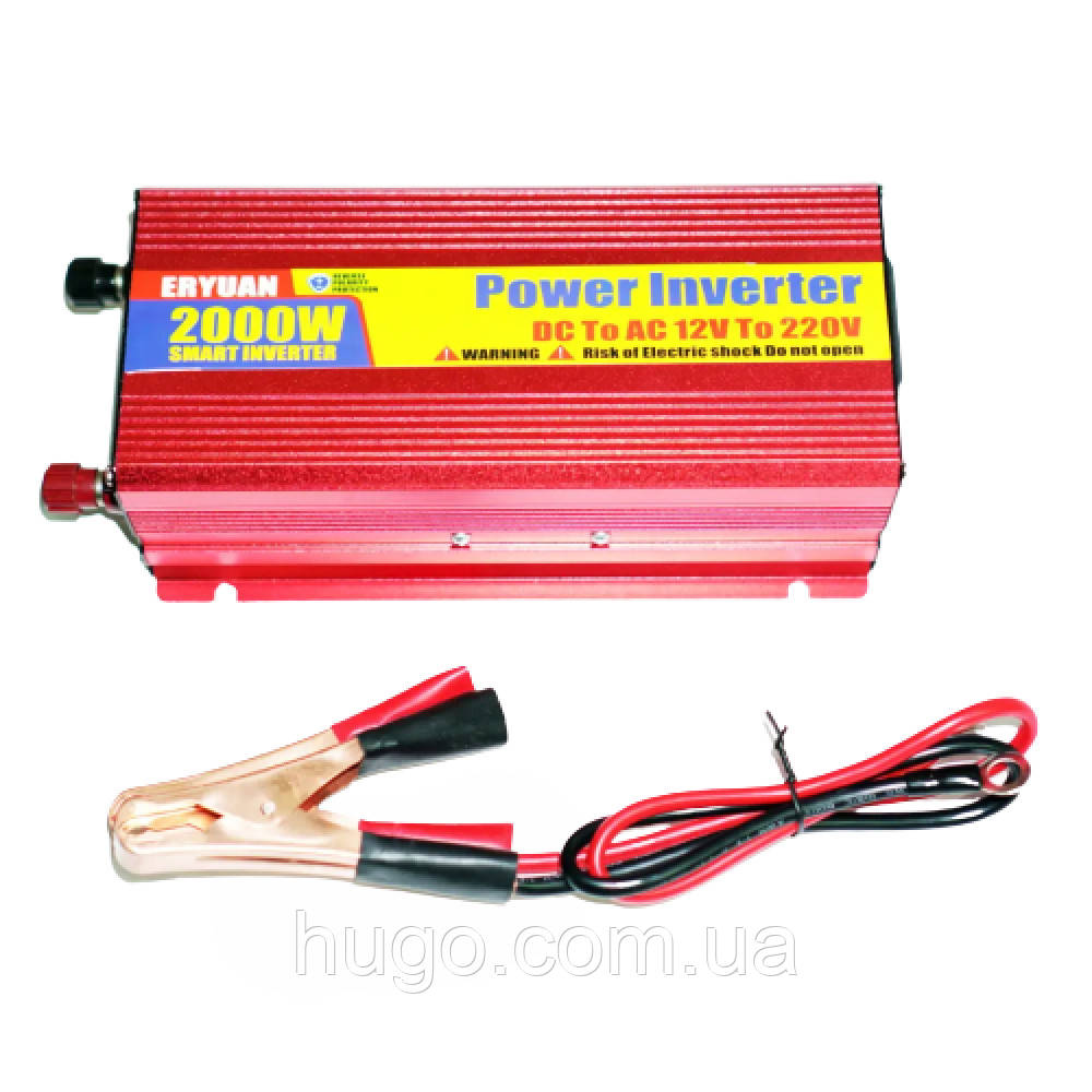 Автомобільний інвертор на 2000W, (12V/220V) / Перетворювач напруги / Автоінвертор