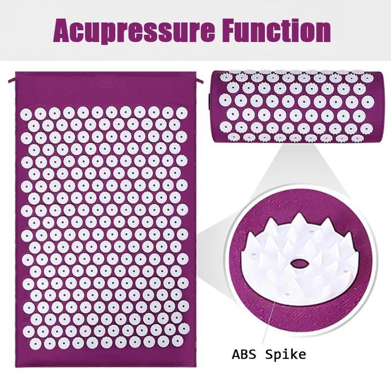 Купить Акупунктурный массажный коврик для спины/ног с подушкой (валик ...