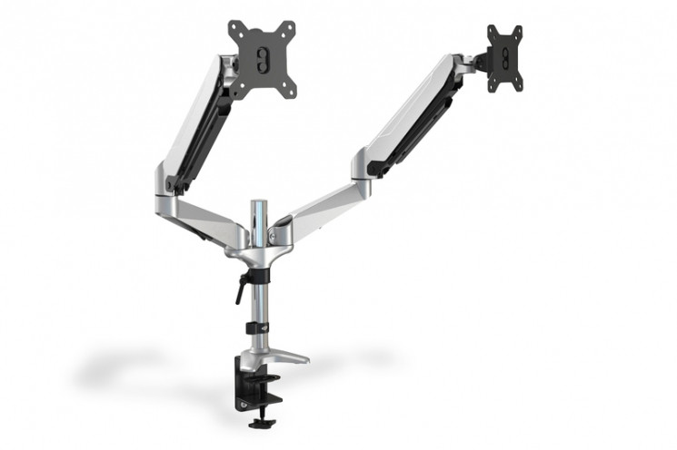 Кріплення для монітора Digitus Dual Monitor Clamp gas spring, 15-32", з нахилом, поворотом
