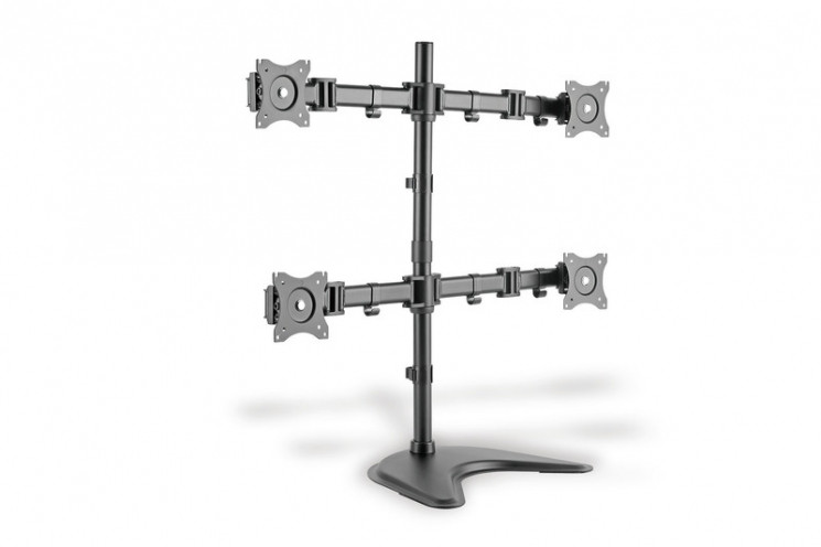 Кріплення для монітора Digitus Quad Monitor Stand/Clamp, 15-27", з нахилом, поворотом