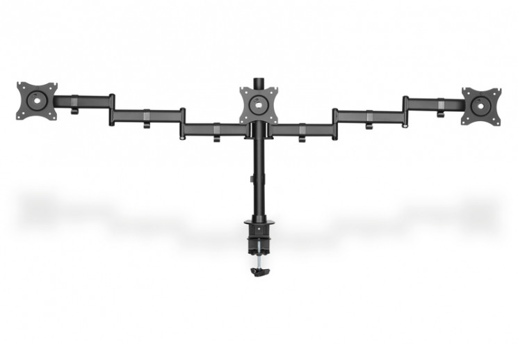 Кріплення для монітора Digitus Triple Monitor Clamp, 15-27", з нахилом, поворотом