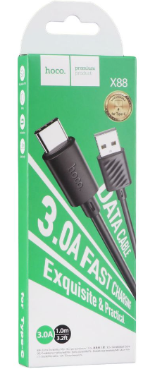 USB Кабель HOCO X88 1м 3А 33W, фото 1