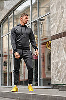 Мужской темно-серый спортивный костюм весна осень, спорткостюмы от производителя размер XXL