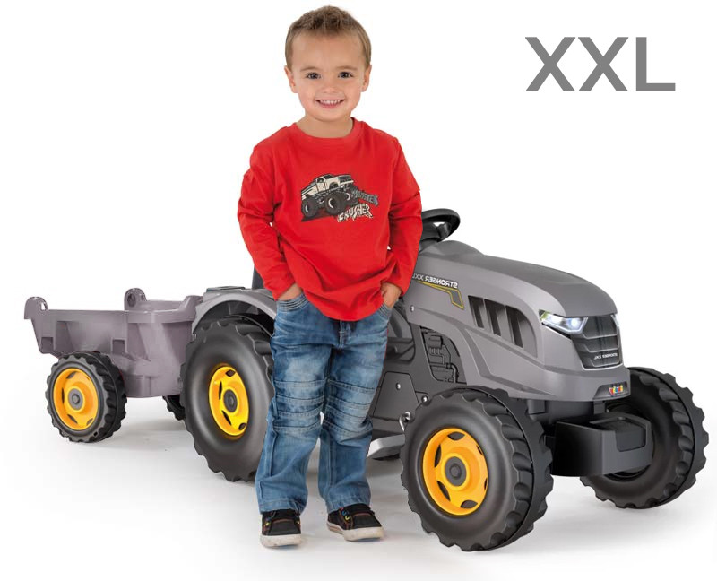 Дитячий трактор Smoby Stronger XXL 710202, з причепом