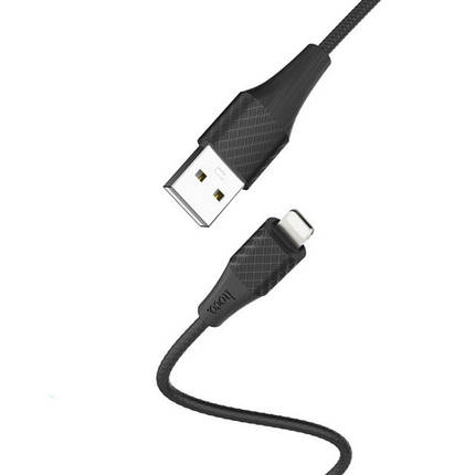 Кабель Hoco X32 Pisces Cable USB to Lightning 2A 1m Black, фото 1