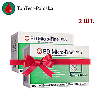 Иглы для шприц-ручек BD Micro-Fine + «МикроФайн» 4 мм 100 шт. 2 упаковки