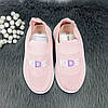 Кросівки текстильні мокасини дитячі пудрові для дівчинки 1988, фото 6