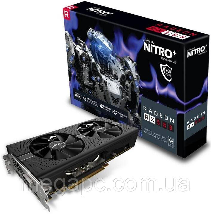 Відеокарта Sapphire RX 580 Nitro+ 8GB GDDR5 (256bit) (11265-01-20G) (Б/В)