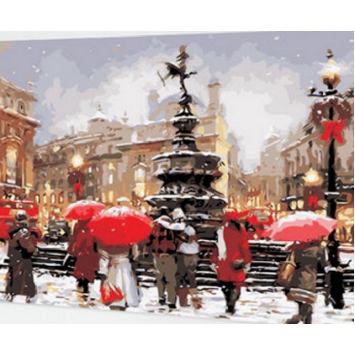 Картина за номерами 30х40 см DIY (без коробки) Зимовий фонтан (EKTL0149_O), фото 1