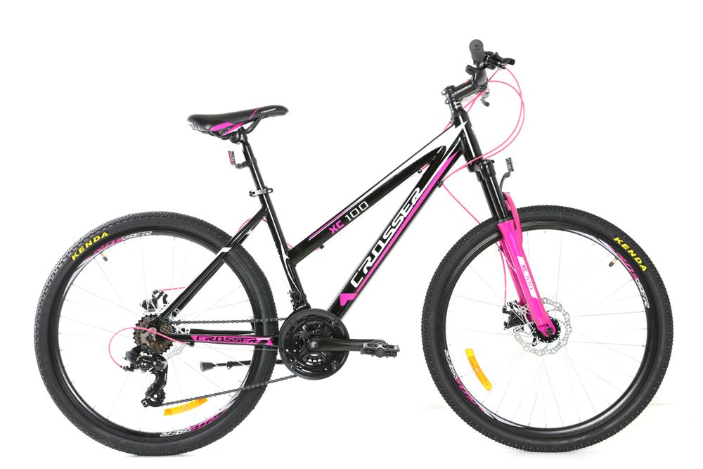 Велосипед гірський підлітковий 24″ Crosser Girl XC-100 рама 11.8 Чорно-рожевий