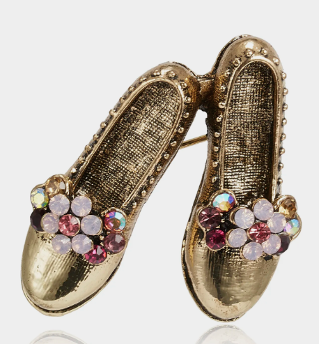 Брошка брошка — метал золотистої ніжки жіночі туфлі туфельки об'ємна