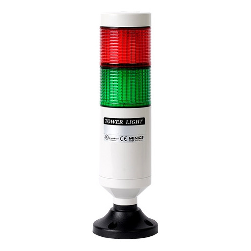 Світлосигнальна колона LED (червоний, зелений), Ø56, 90-240 VAC