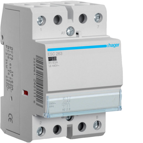 Контактор ESC263 63A 2НО 230V 3м Hager
