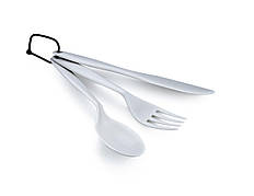 Комлект ніж, виделка, ложка GSI Outdoors Tekk Cutlery, Eggshell (70525)
