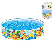 Дитячий каркасний басейн круглий Intex "Качиний риф" / Басейн для маленьких дітей