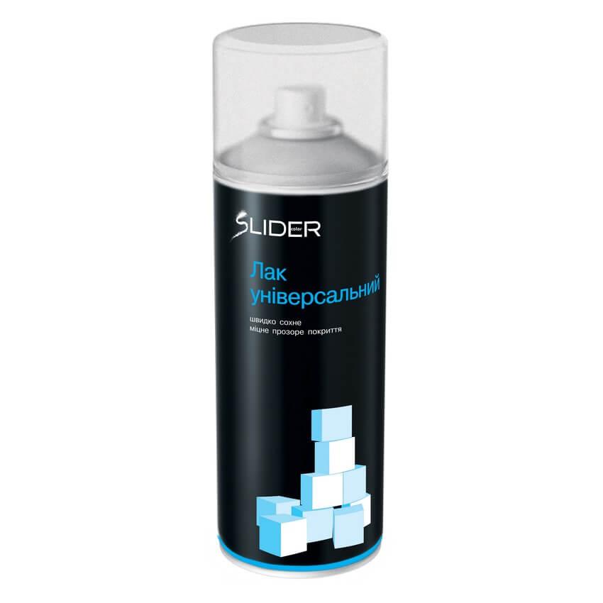 Лак універсальний матовий безбарвний аерозоль 400мл Slider