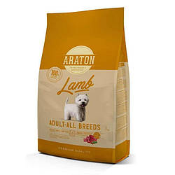 Araton Lamb Adult All Breeds - сухий корм для дорослих собак усіх порід (з ягнятком та рисом) 3 кг