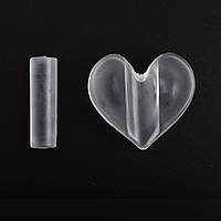 Рельєфна форма( затискач) для вигину металевого декору нігтів + підставка для пензлів Серце