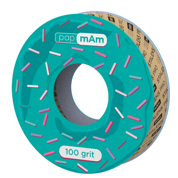 Запасний блок файл-стрічки papmAm білий EXPERT для пластикової котушки STALEKS PRO 100 грит (ATSC-100w), фото 1
