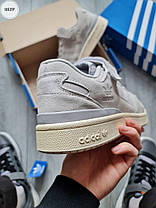 Чоловічі кросівки Adidas Forum Low Взуття Адідас Форум Лоу сірі натуральний замш демісезонні В'єтнам, фото 3