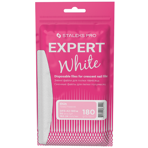 Змінні файли білі для пилки півмісяць STALEKS EXPERT 42 180 грит (50 шт)  (DFE-42-180w), фото 1
