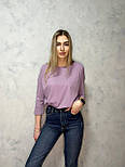 Жіноча вільна кофта джемпер із трикотажу зі спущеним плечем (р. 42-46) 1043188r, фото 5
