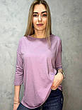 Жіноча вільна кофта джемпер із трикотажу зі спущеним плечем (р. 42-46) 1043188r, фото 8