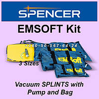Комплект вакуумних шин 3 розміри SPENCER — EMSOFT Kit 3 Sizes Vacuum SPLINTS with Pump and Bag