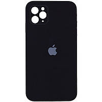 Защитный чехол для Iphone 11 Pro Max (Черный / Black) Silicone Case Square Full Camera Protective (AA)