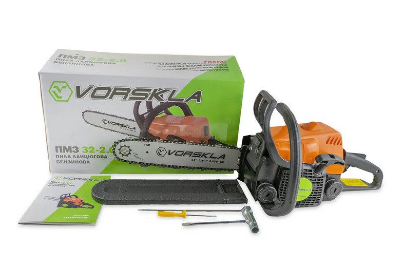 Бензопила VORSKLA ПМЗ 32-2.0 (двигун 32 см3, 1 шина, 1 ланцюг), фото 1