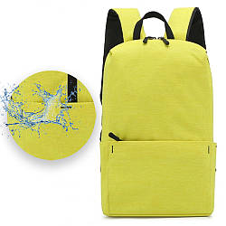 Водовідштовхуючий рюкзак на 10л, для прогулянок (34х22х12см) 1101, Жовтий / Повсякденний рюкзак / Портфель