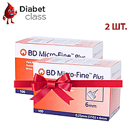 Иглы для шприц-ручек BD Micro Fine Plus 6мм 100 шт. 2 упаковки