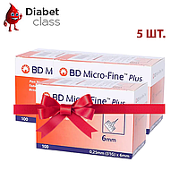 Иглы для шприц-ручек BD Micro Fine Plus 6мм 100 шт. 5 упаковок