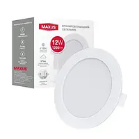 Светильник светодиодный 1-RDL-1241-IP MAXUS RDL 12W 4100K IP44