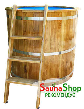 Купіль для лазні з пластиковою вставкою