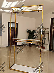 Стійка золота "Квадрат" двоярусний